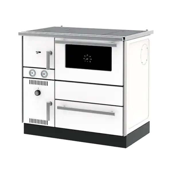 Štednjak Alfa Term 20 Desni za C.G.i obezbeđuje ekonomičan sistem grejanja uz mogućnost pripremanja hrane na tradicionalan način.