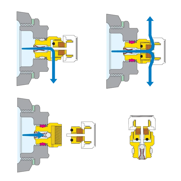 Automatska odzračna slavina 5080 1/2″ Caleffi, postavlja se na radijator i omogućava automatski ispust nakupljenog vazduha iz grejnog tela.