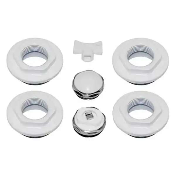 Univerzalni set za aluminijumske radijatore sadrži dve redukcije sa levim navojem od 1" i dve redukcije sa desnim navojem od 1".