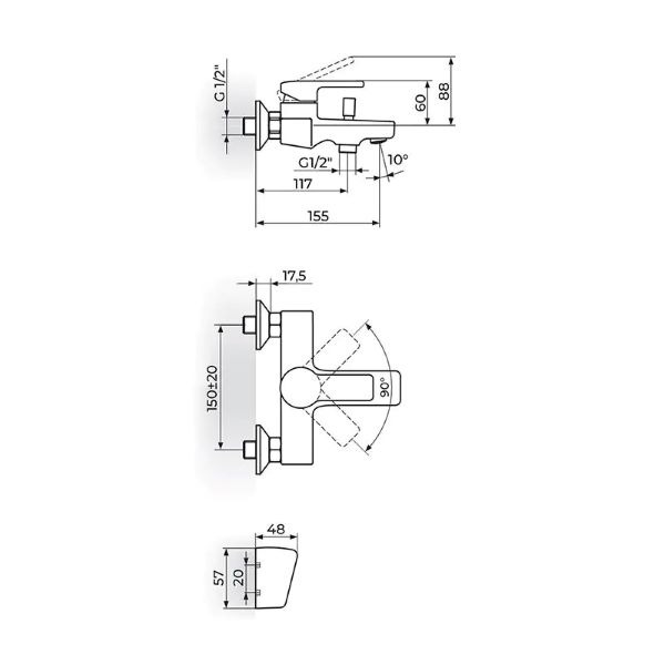 Baterija za kadu B2 JB33101 Rosan