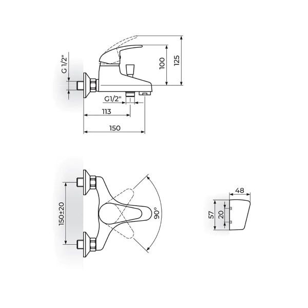 Baterija za kadu King J331001 Rosan