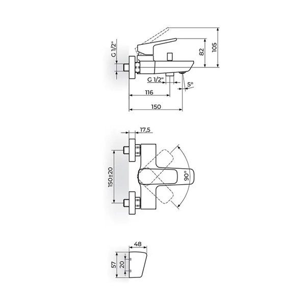 Baterija za kadu Stolz 133101 Rosan
