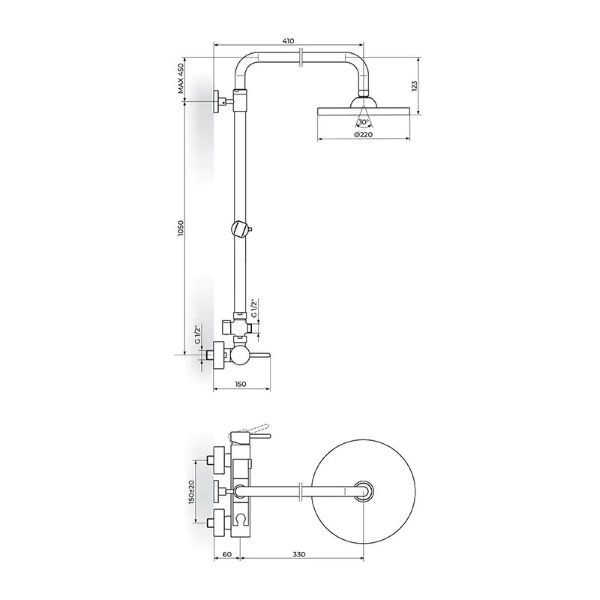 Baterija za tuš kadu ZERRO JZ37251
