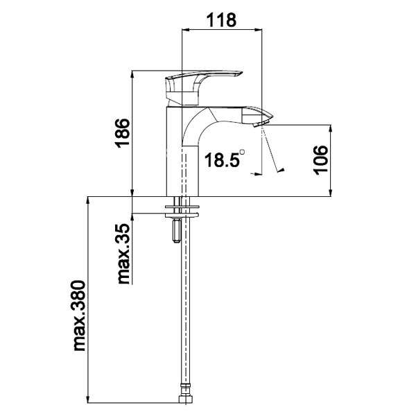Baterija za umivaonik Elite E10 Herz