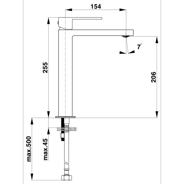 Baterija za umivaonik Herz SQ Q12 visoka
