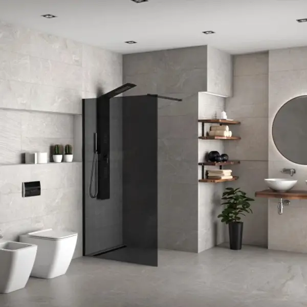 Tuš paravan Monte dark 1200×2000 Copen Walk-in 8mm staklo