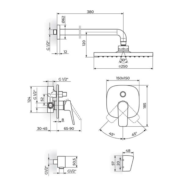 Baterija za kadu Stolz 131605 Rosan