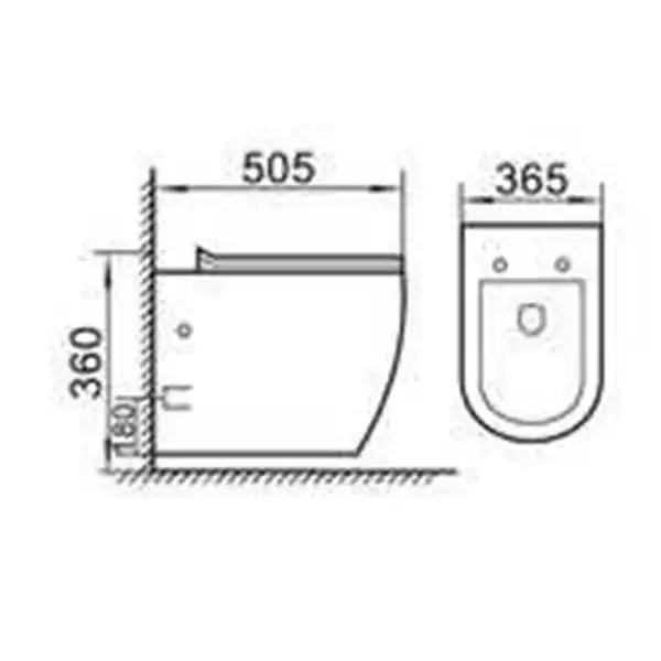 Wc šolja konzolna rimless Victoria bela. Hidrosan sanitarija odlično je rešenje za svako kupatilo, koje teži estetici i jednostavnosti.