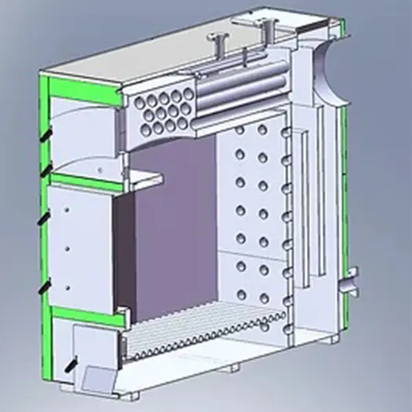 Kotao čelični ŠUKOM BIOS 100 (100kW), konsturisani su i izrađeni kao kotlovi za sagorevanje balirane biomase (slama, balirano pruće...) za potrebe većih industrijskih potrošača. Zbog specifičnosti u sagorevanju (visok sadržaj letećeg pepela) balirane biomase (slame, baliranog pruća...), kotao je opremljen taložnom komorom ili mehaničkim odvajačem čestica (ciklonom) sa ventilatorom dimnih gasova.