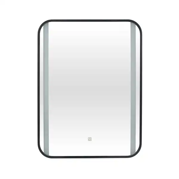 Ogledalo LED Crni ram 60x80cm sa ugrađenim LED osvetljenjem i elegantnim crnim ramom predstavlja savršen spoj modernog dizajna i funkcionalnosti.