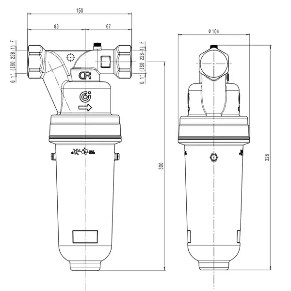 Elektrolitski uređaj protiv nastajanja kamenca Caleffi sa filterom i magnetom eCAL.